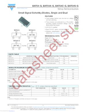 BAT54-G3-08 datasheet  