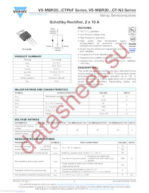 VS-MBR2045CTPBF datasheet  