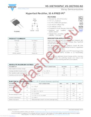 VS-MURB1620CTPBF datasheet  