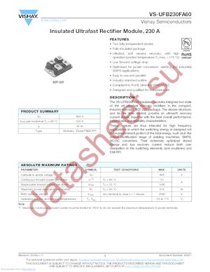 VS-UFB230FA60 datasheet  