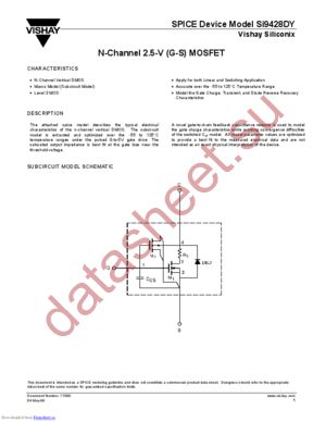 SI9428DY-DS datasheet  