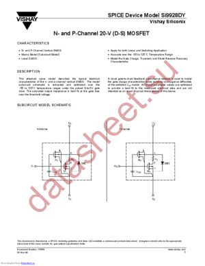 SI9928DY-DS datasheet  