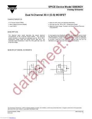 SI9936DY-DS datasheet  