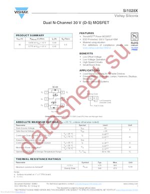 SI1028X-T1-GE3 datasheet  