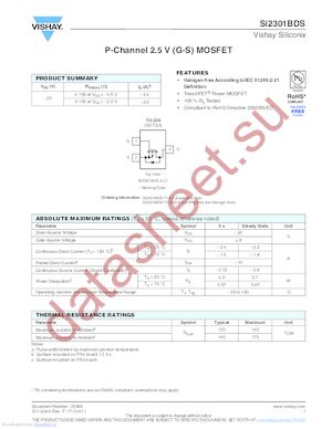 SI2307BDS-T1-GE3 datasheet  