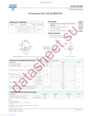 SI2312CDS-T1-GE3 datasheet  