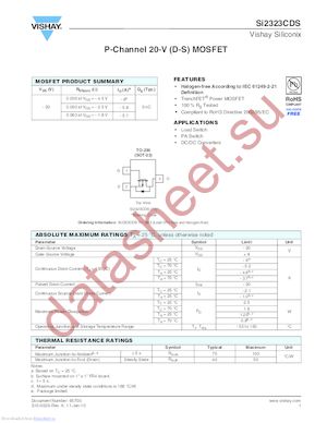 SI2323CDS-T1-GE3 datasheet  