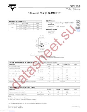 SI2315BDS-T1-GE3 datasheet  