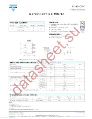SI3424CDV-T1-GE3 datasheet  