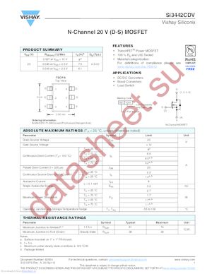 SI3442CDV-T1-GE3 datasheet  