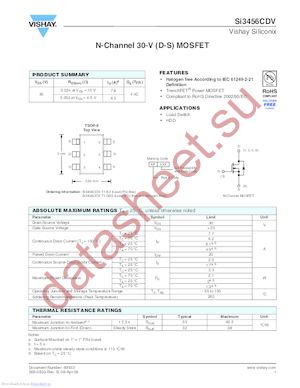 SI3456CDV-T1-GE3 datasheet  