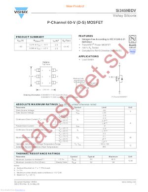 SI3459BDV-T1-E3 datasheet  