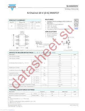 SI3407DV-T1-GE3 datasheet  