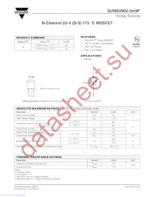 SUP60N02-4M5P-E3 datasheet  