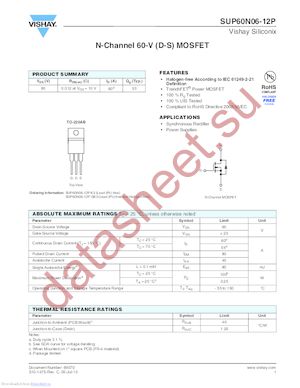 SUP60N06-12P-GE3 datasheet  