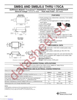 SMBG-SMBJ5.0CA datasheet  