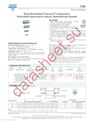 152D276X0015B2TE3 datasheet  