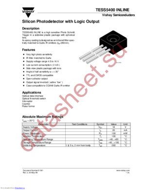 TESS5400 INLINE datasheet  