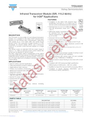 TFDU4301-TT1 datasheet  