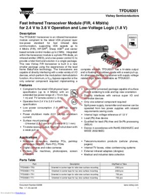 tfdu6301 datasheet  