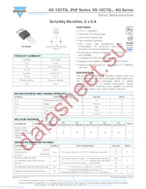 VS-12CTQ040PbF datasheet  