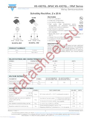 VS-43CTQ100-1PBF datasheet  