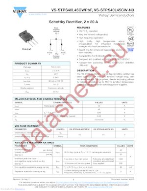 VS-STPS40L45CWPBF datasheet  