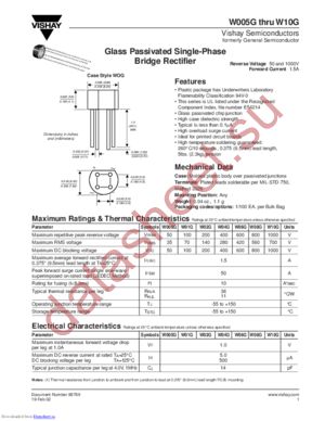 W005G...W10G datasheet  