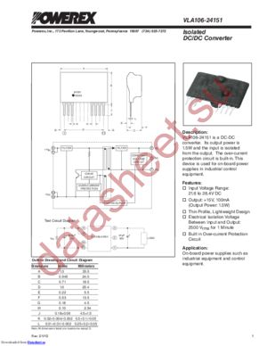 VLA106-24151 datasheet  