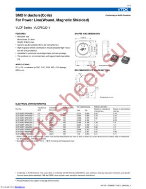 VLCF5020-1 datasheet  