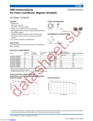 VLF3010ST-3R3MR88 datasheet  