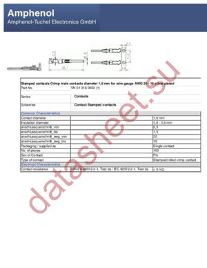 VN02-016-0005-1 datasheet скачать даташит