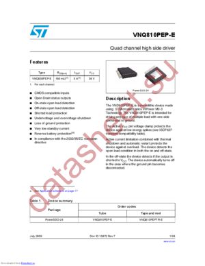 VNQ810PEPTRE datasheet  