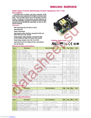 SBU60-215 datasheet  