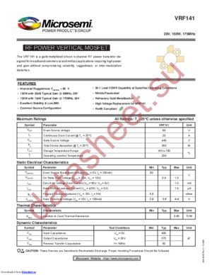 VRF141MP datasheet  