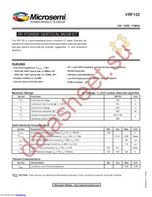 VRF152MP datasheet  