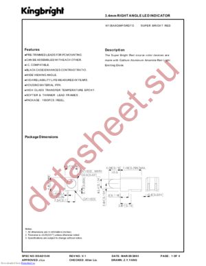 W138A8QMP/SRDTG datasheet  