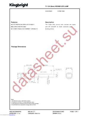 W1633SURC datasheet  