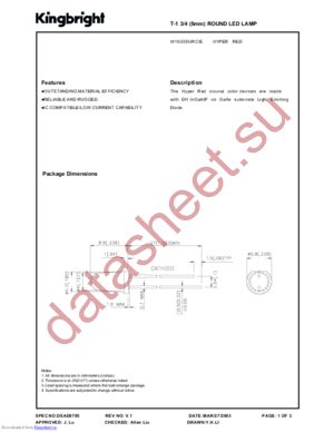 W1633SURC/E datasheet  