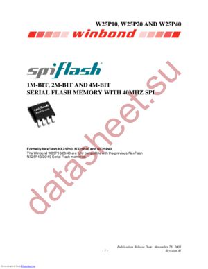 W25P10-VNIG datasheet  