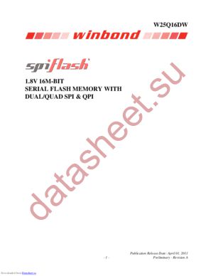 W25Q16DWSSIG datasheet  