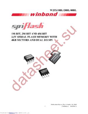 W25X10BLSNIG datasheet  