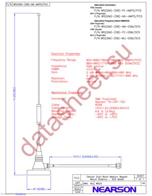 W522M2-157-AM-AMPS/PCS datasheet  