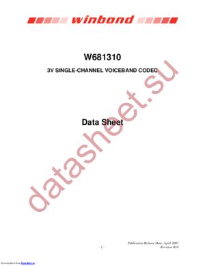 W681310RG TR datasheet  