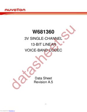 W681360WG TR datasheet  