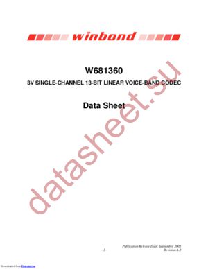 W681360WG datasheet  