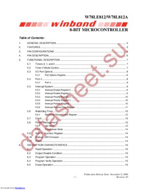 W78LE812_06 datasheet  