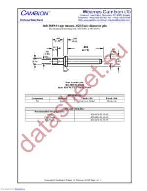 460-3889 datasheet  