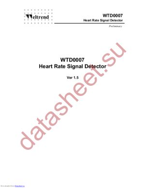 WTD0007 datasheet  