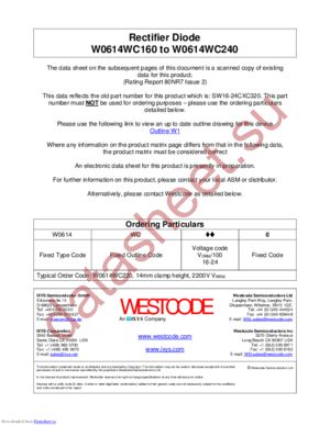 W0614WC160 datasheet  